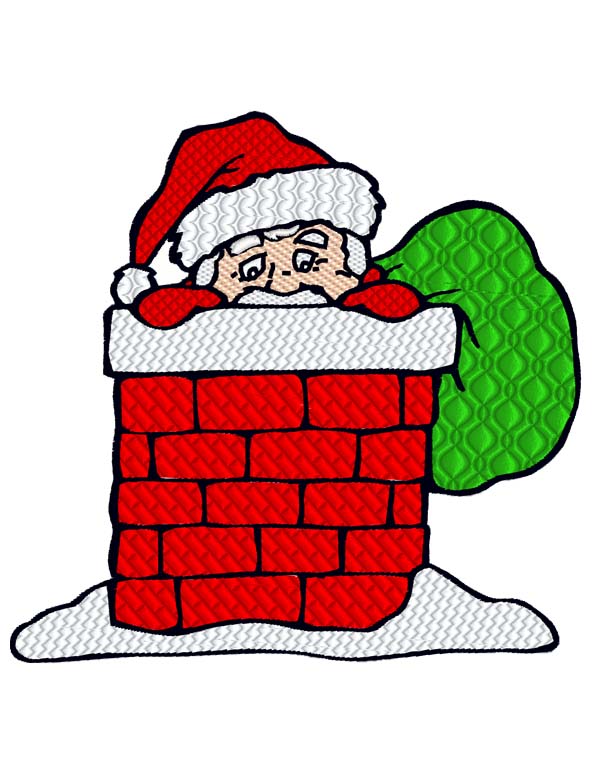 Santa In Chimney